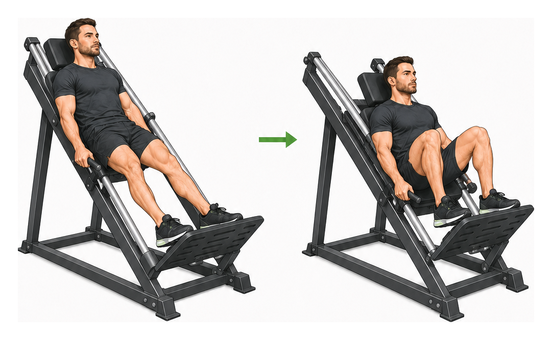 Beinpresse mit beweglichem Sitzschlitten