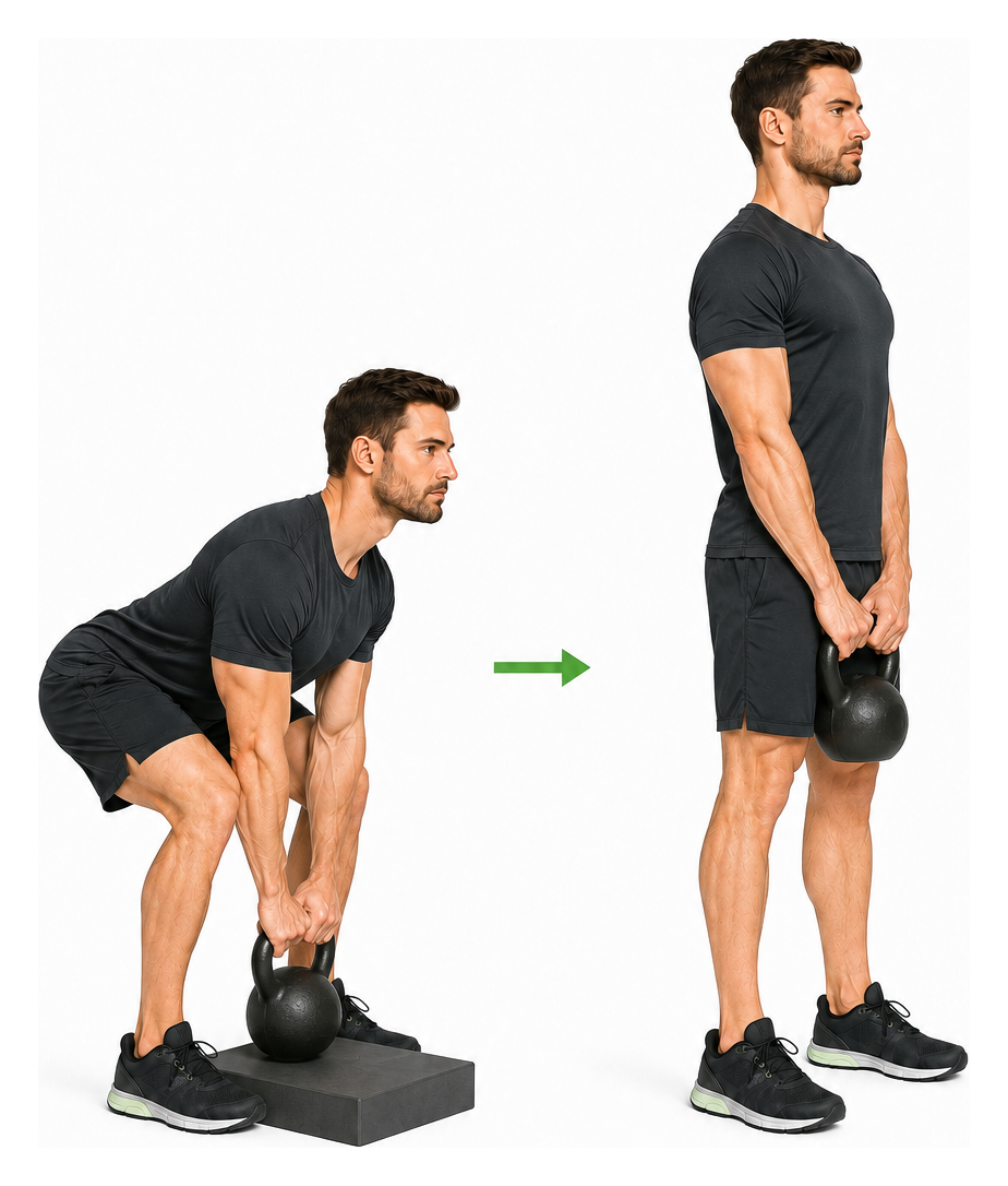 Erhöhtes Kettlebell-Heben